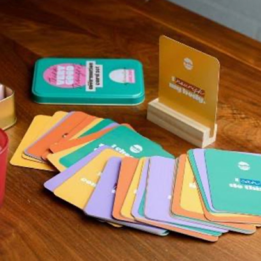 TABITHA BROWN NEW wellness affirmation card set w/ wooden stand